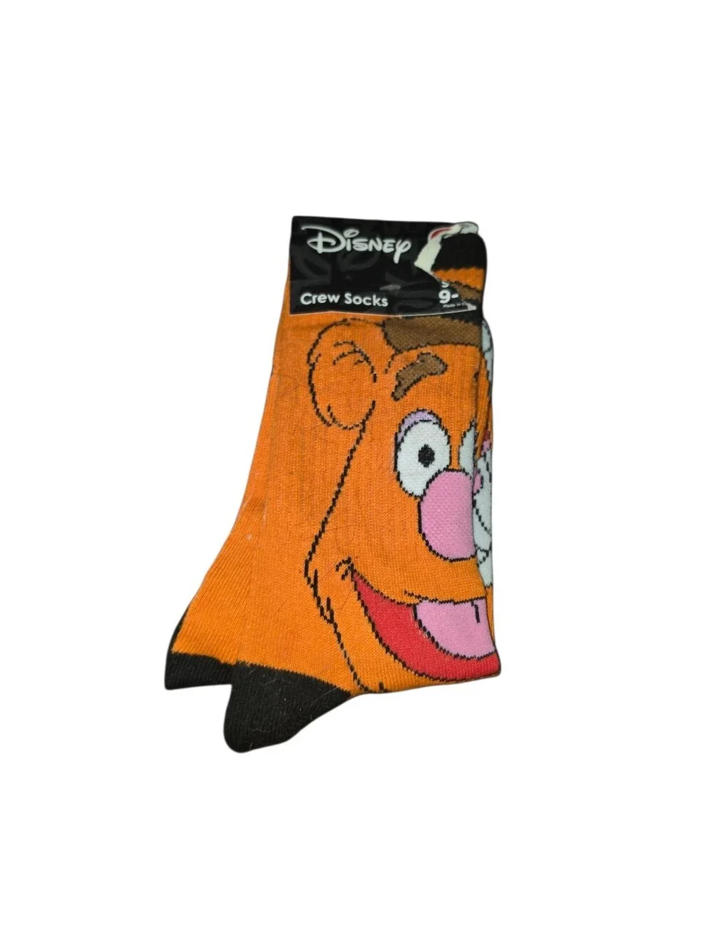 9/6/2. Disney Orange Crew Socks with Character Face